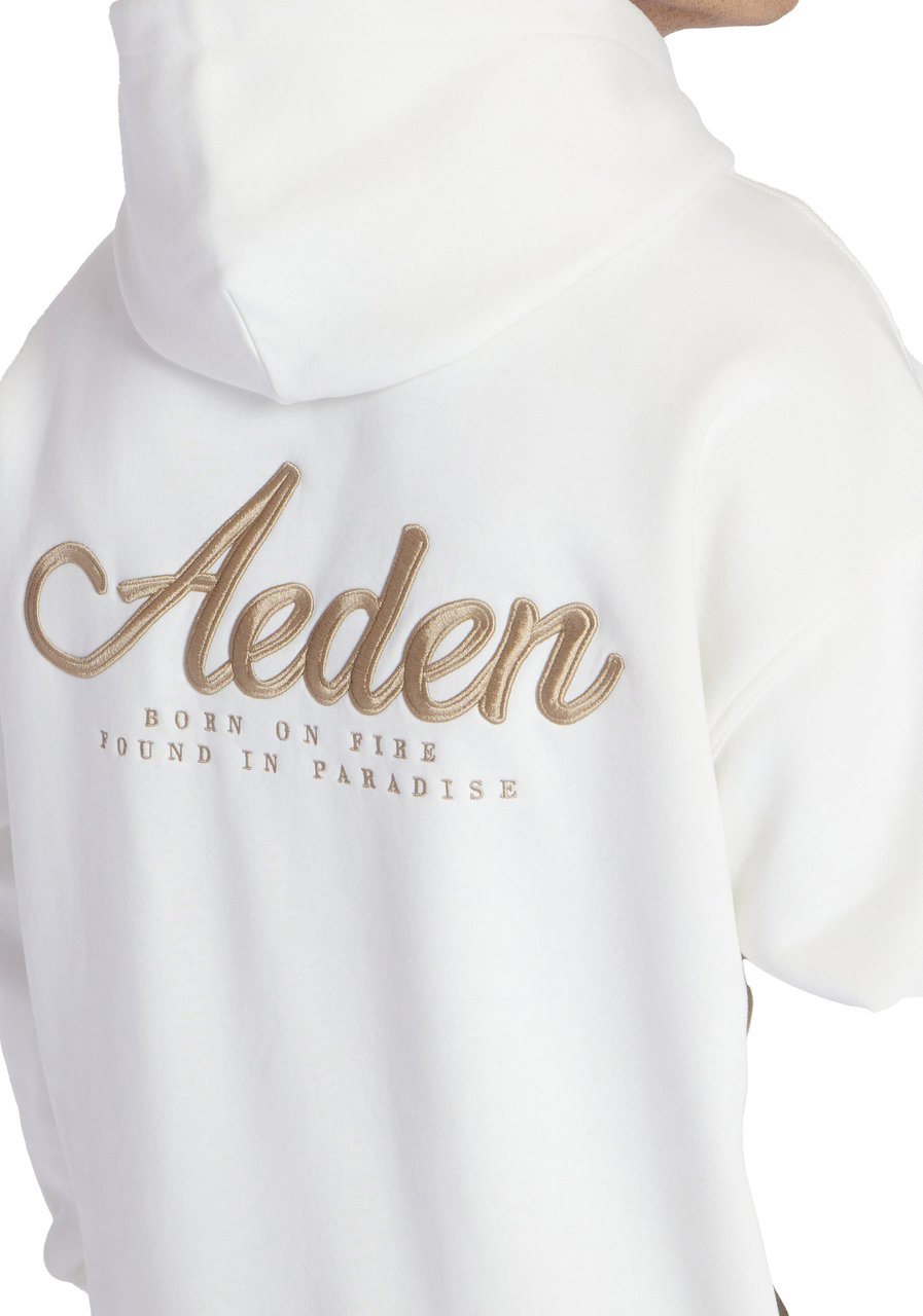 Aeden Berry Hoodie Off White Wit