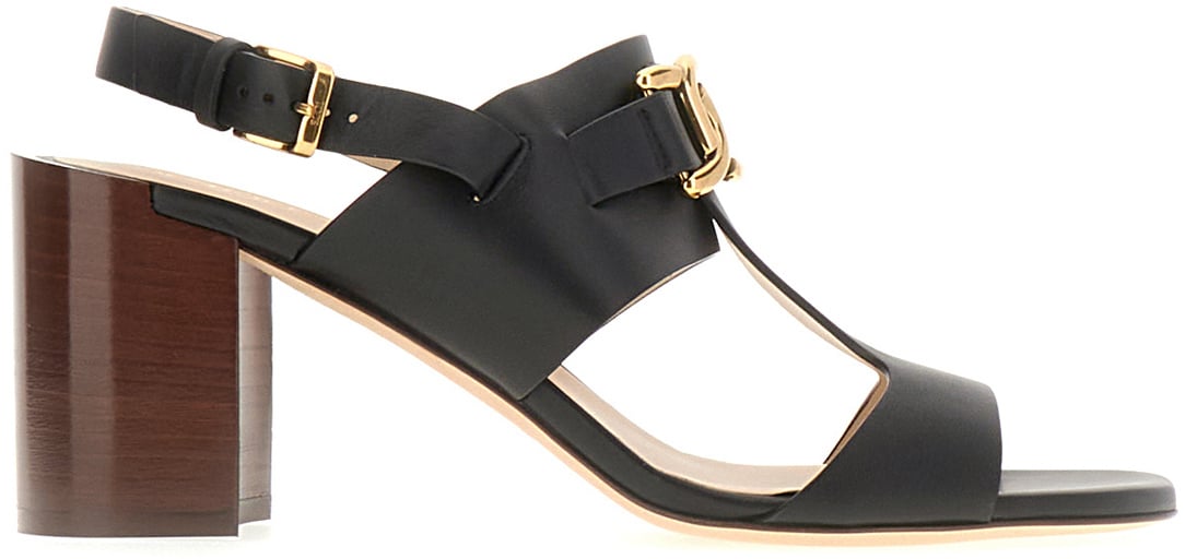 Tod's Tod's Black leather Kate sandals Zwart