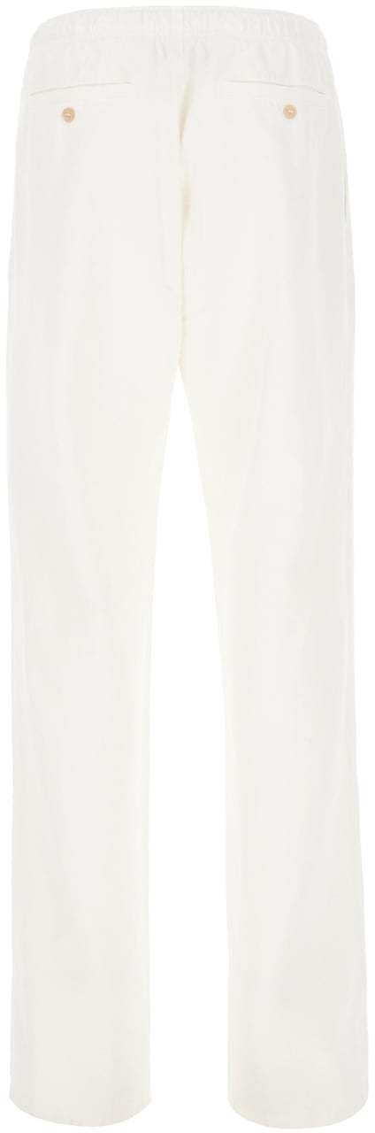 Palm Angels Palm Angels Ivory cotton blend pants Neutraal