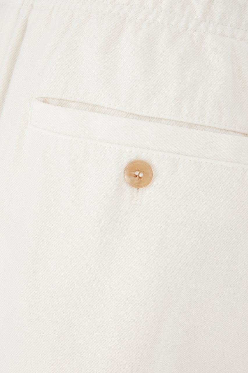 Palm Angels Palm Angels Ivory cotton blend pants Neutraal