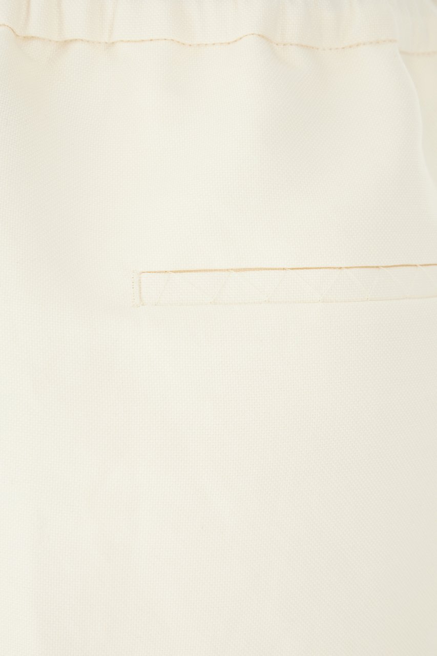Burberry Burberry Ivory canvas pants Neutraal