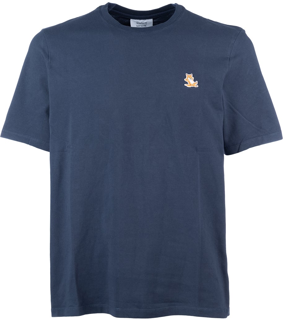 Maison Kitsuné Maison Kitsune' T-Shirts And Polos Blue Blauw