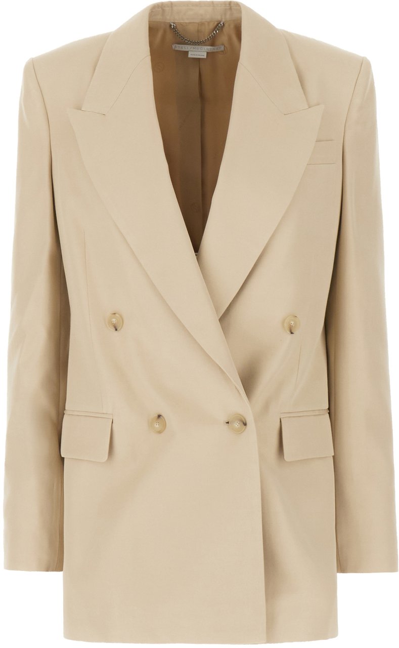Stella McCartney Stella McCartney Sand viscose blazer Neutraal