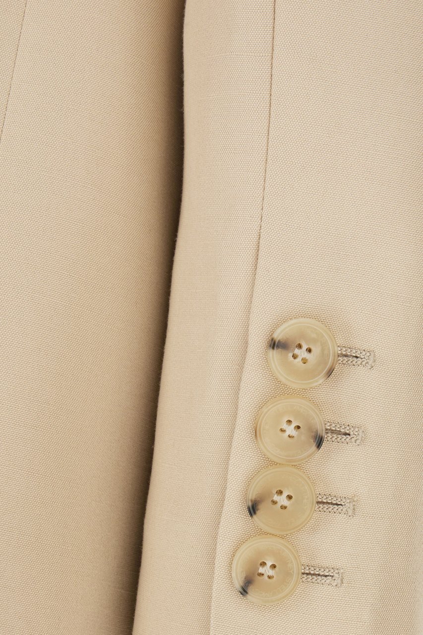 Stella McCartney Stella McCartney Sand viscose blazer Neutraal