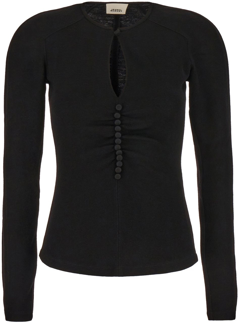 Isabel Marant Isabel Marant Black viscose blend top Zwart