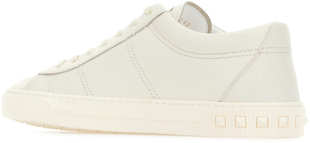 Valentino Valentino Chalk leather sneakers Neutraal