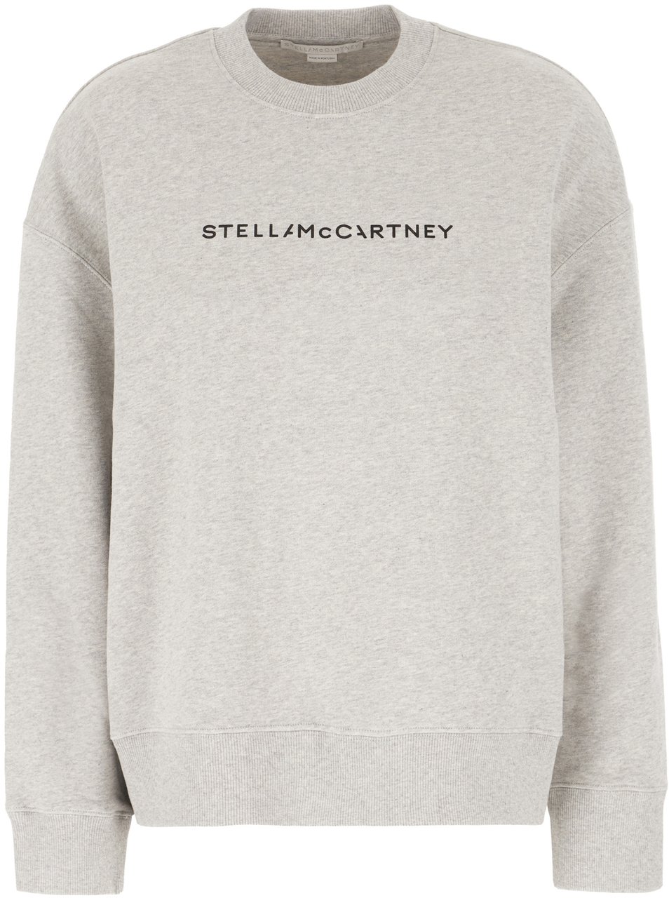 Stella McCartney Stella McCartney Melange grey cotton oversized sweatshirt Grijs