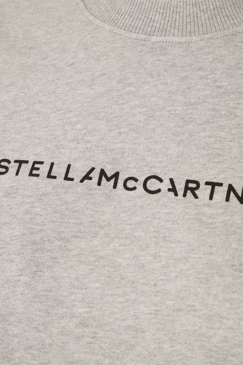 Stella McCartney Stella McCartney Melange grey cotton oversized sweatshirt Grijs