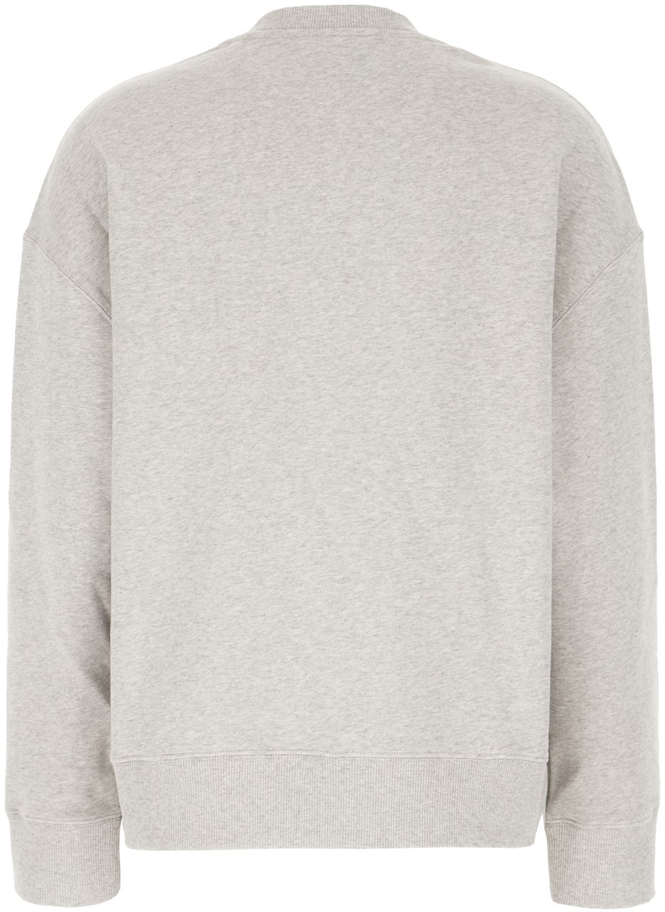 Stella McCartney Stella McCartney Melange grey cotton oversized sweatshirt Grijs