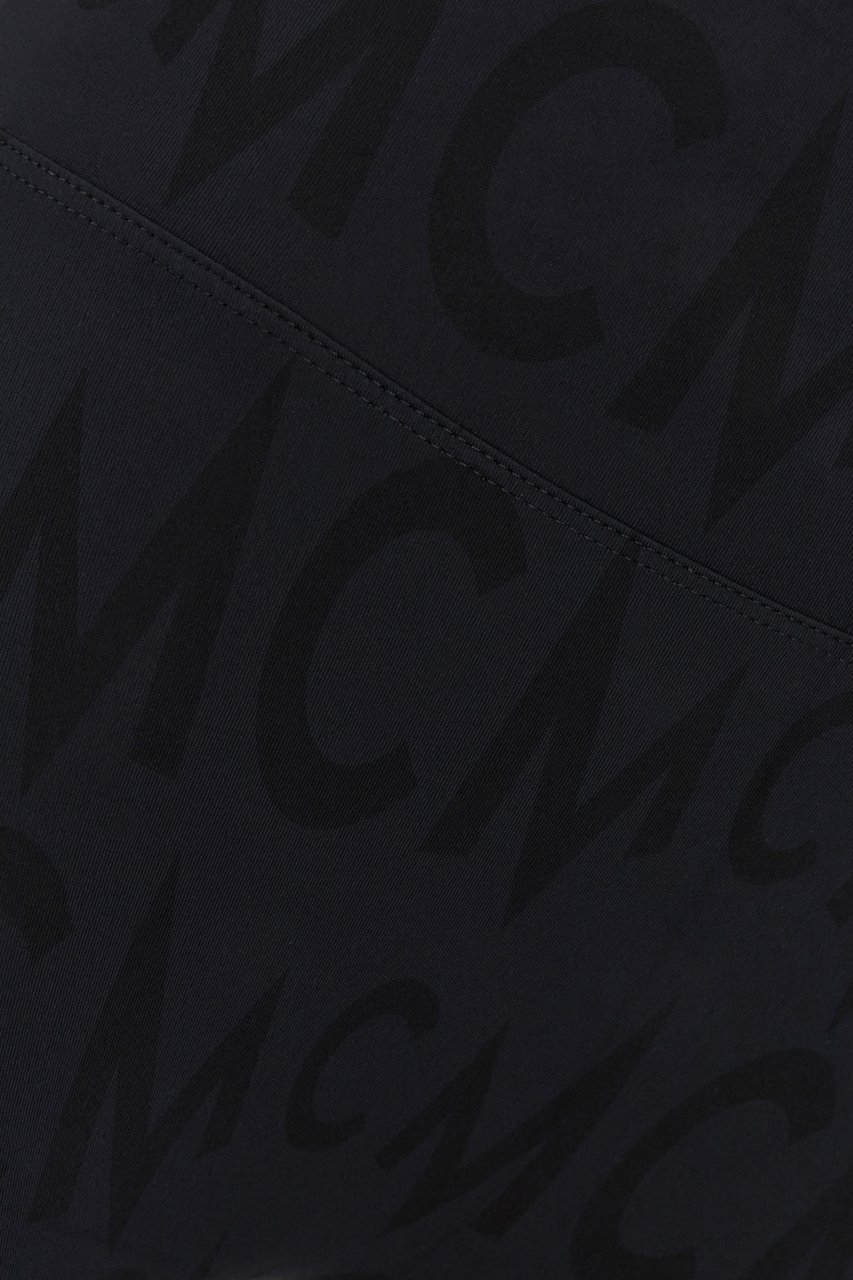 MCM MCM Black stretch nylon leggings Zwart