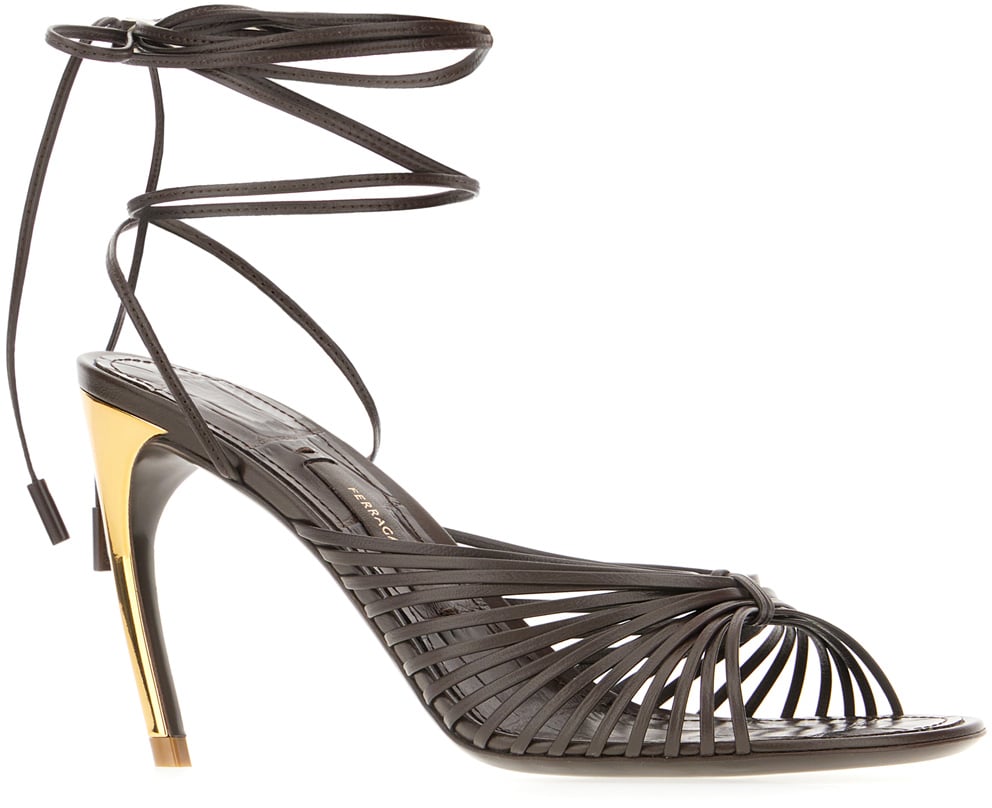 Ferragamo Ferragamo Chocolate leather sandals Bruin