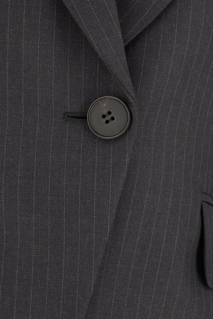 Alexander McQueen Alexander McQueen Embroidered wool blazer Zwart