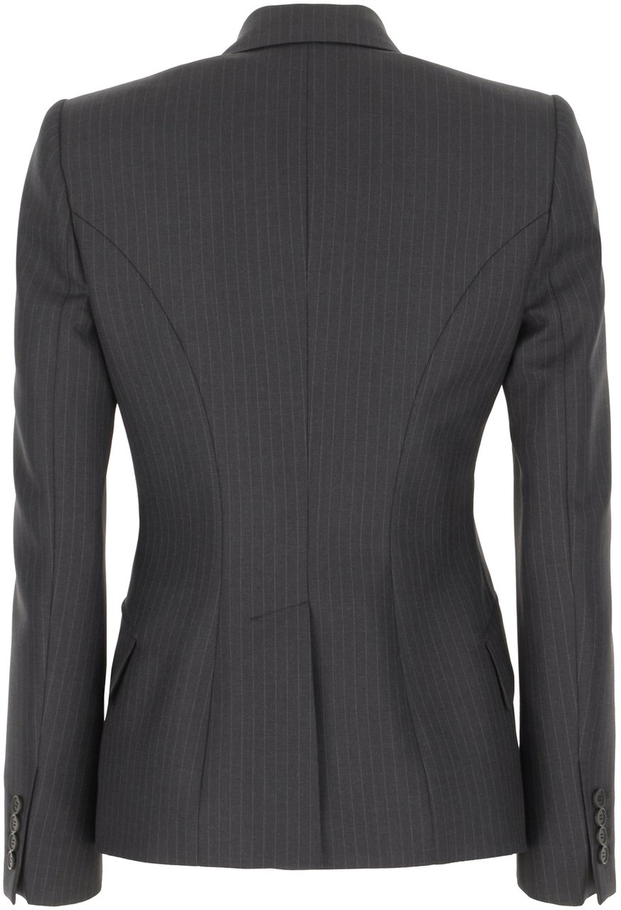 Alexander McQueen Alexander McQueen Embroidered wool blazer Zwart