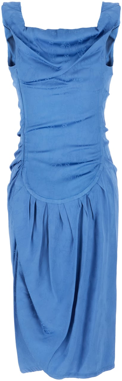 Vivienne Westwood Vivienne Westwood Cerulean blue viscose Ginnie mini dress Lichtblauw