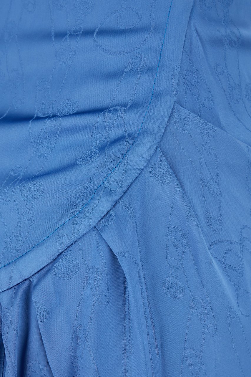 Vivienne Westwood Vivienne Westwood Cerulean blue viscose Ginnie mini dress Lichtblauw