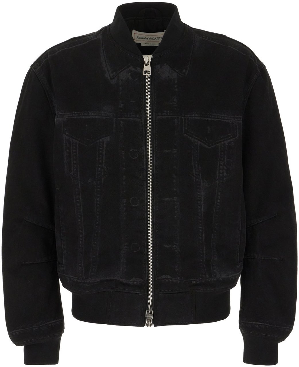 Alexander McQueen Heren Denim Ma1 Bomber Zwart