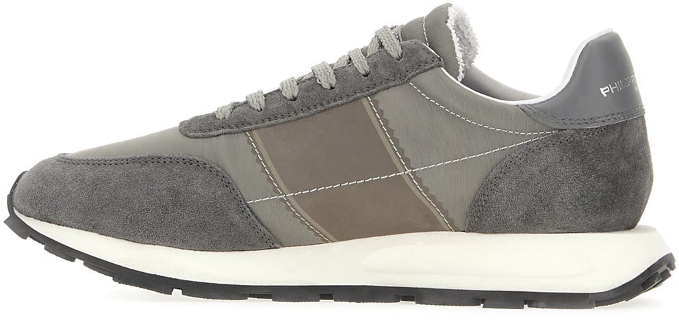 Philippe Model Philippe Model Grey suede and nylon Tour Low sneakers Grijs