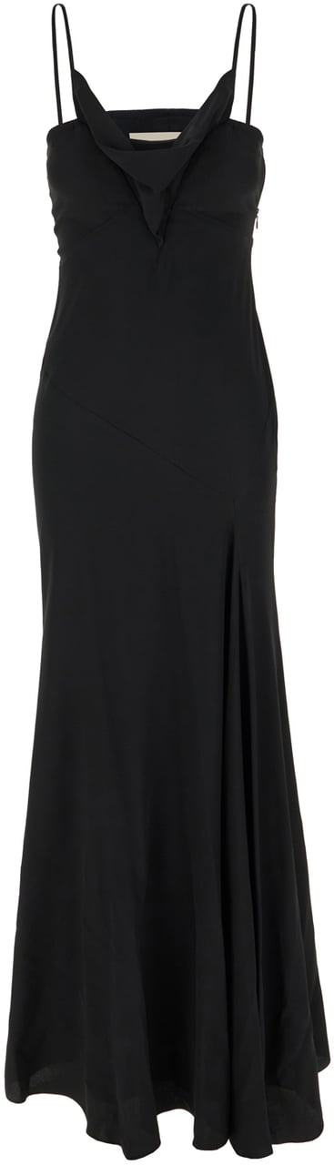 Isabel Marant Isabel Marant Black acetate blend Kapri slip dress Zwart