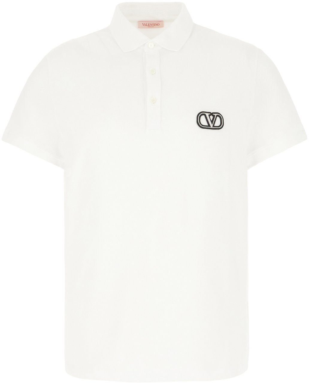 Valentino Valentino White piquet polo shirt Wit