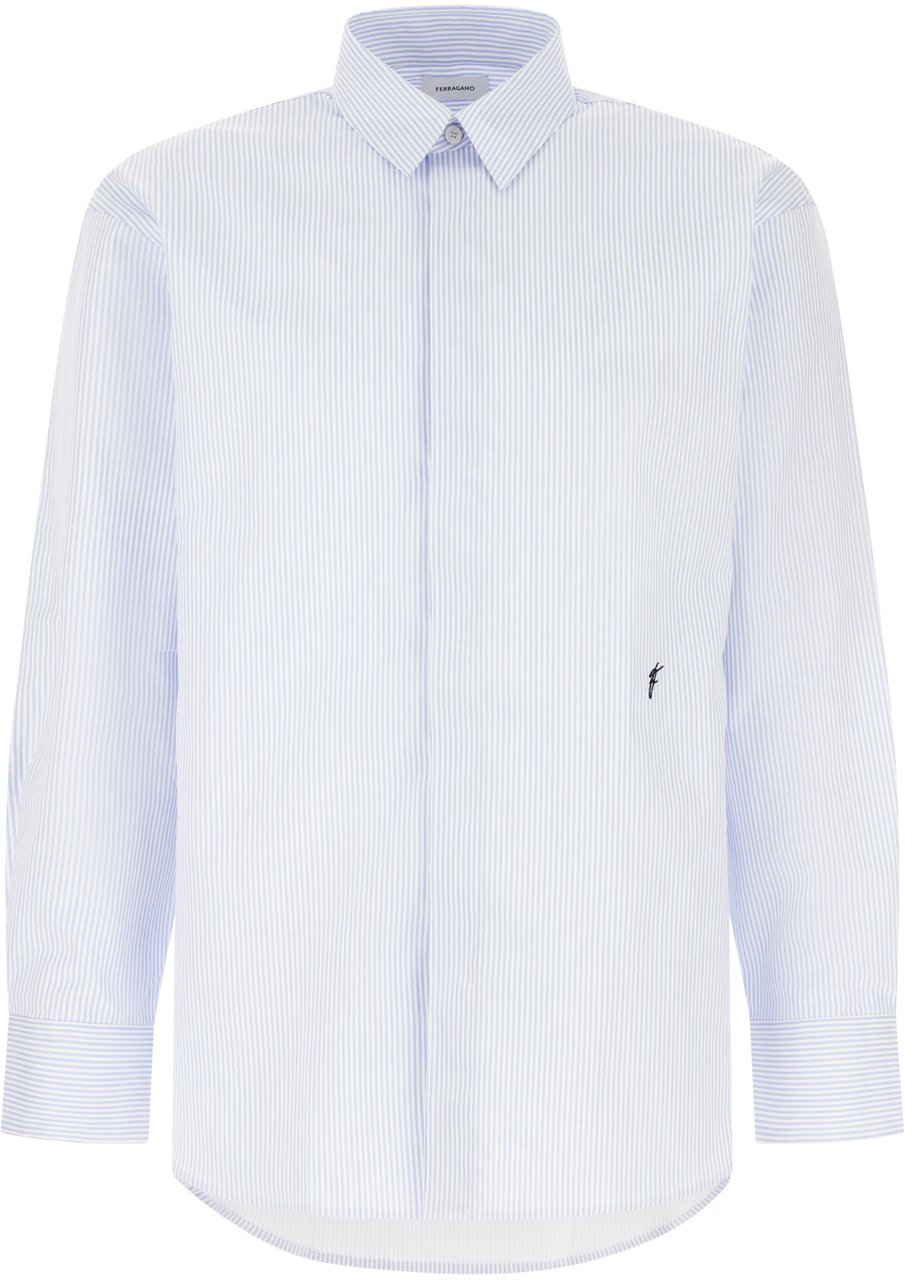 Ferragamo Ferragamo Embroidered poplin shirt Divers