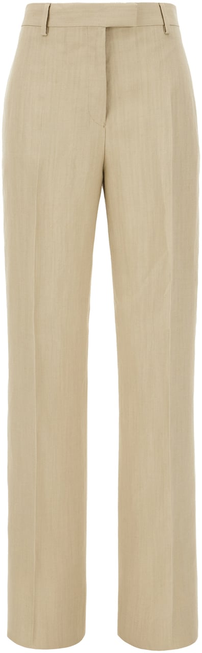 Ferragamo Ferragamo Sand viscose blend pants Neutraal