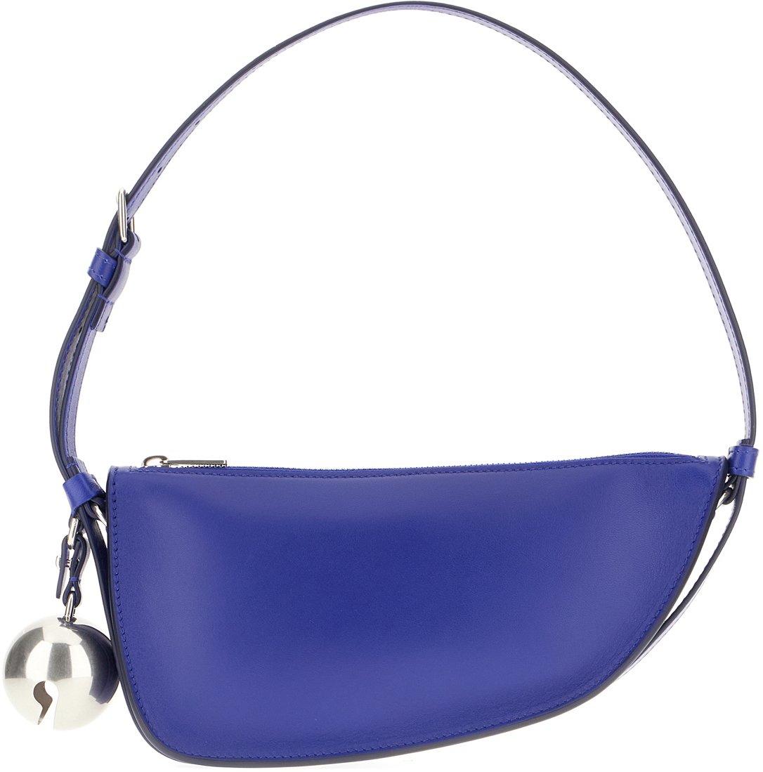 Burberry Burberry Electric blue nappa leather mini Shield shoulder bag Blauw