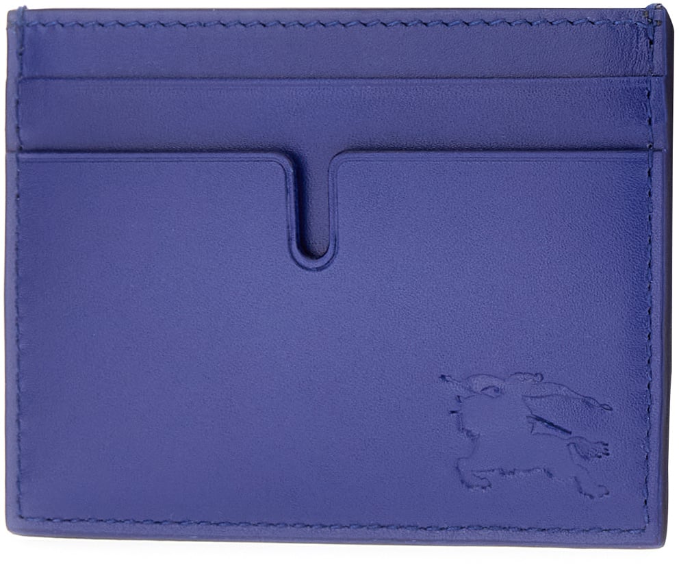 Burberry Burberry Blue leather card holder Blauw