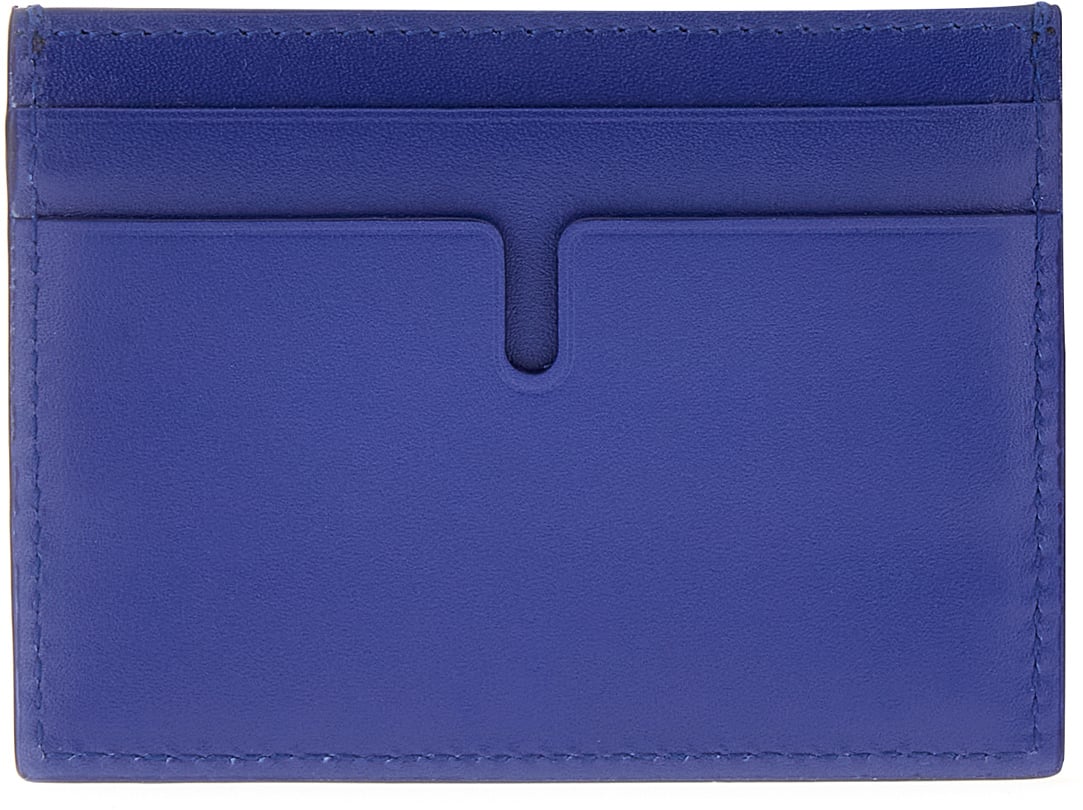 Burberry Burberry Blue leather card holder Blauw