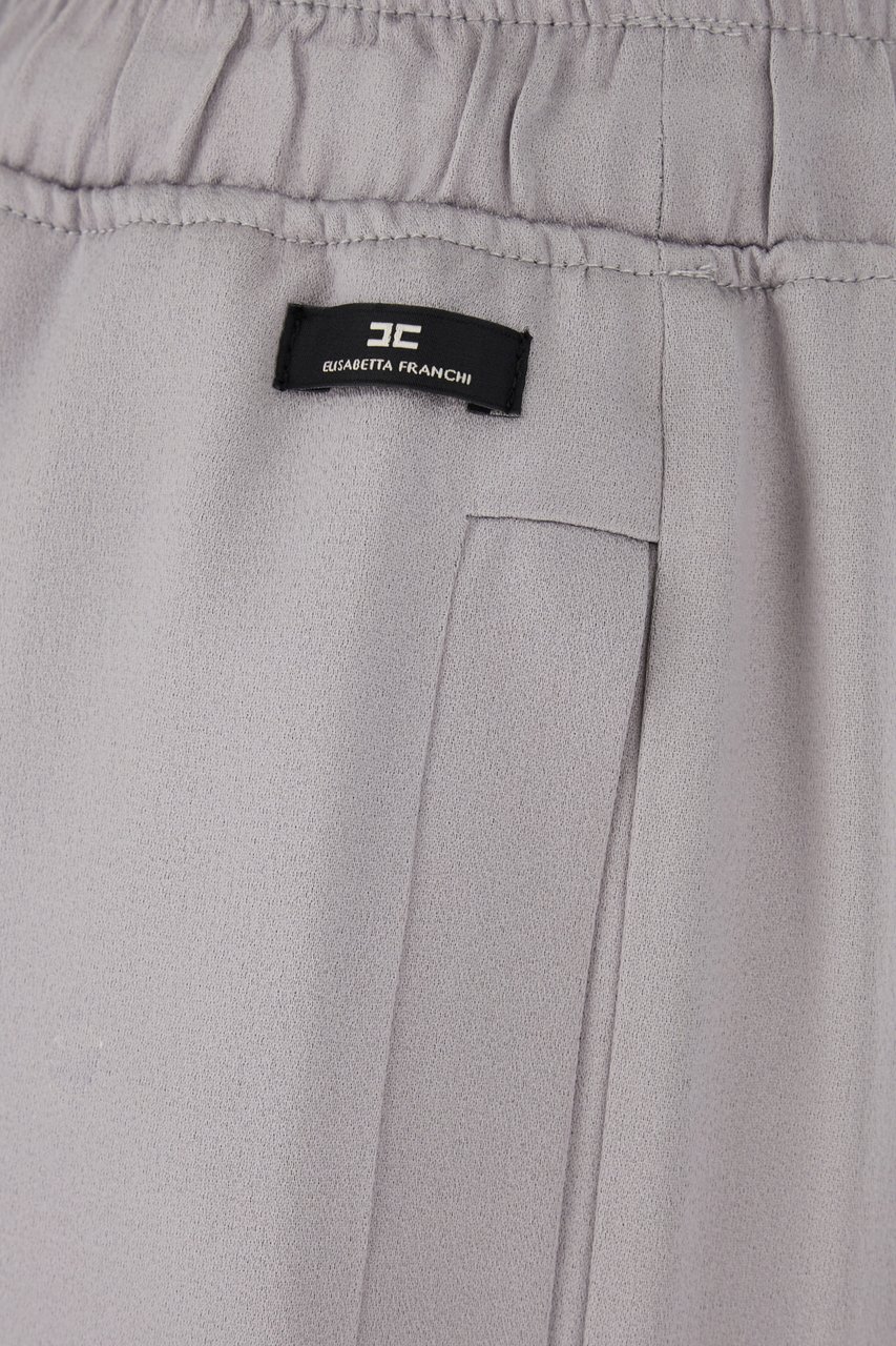 Elisabetta Franchi Elisabetta Franchi Grey acetate blend pants Grijs