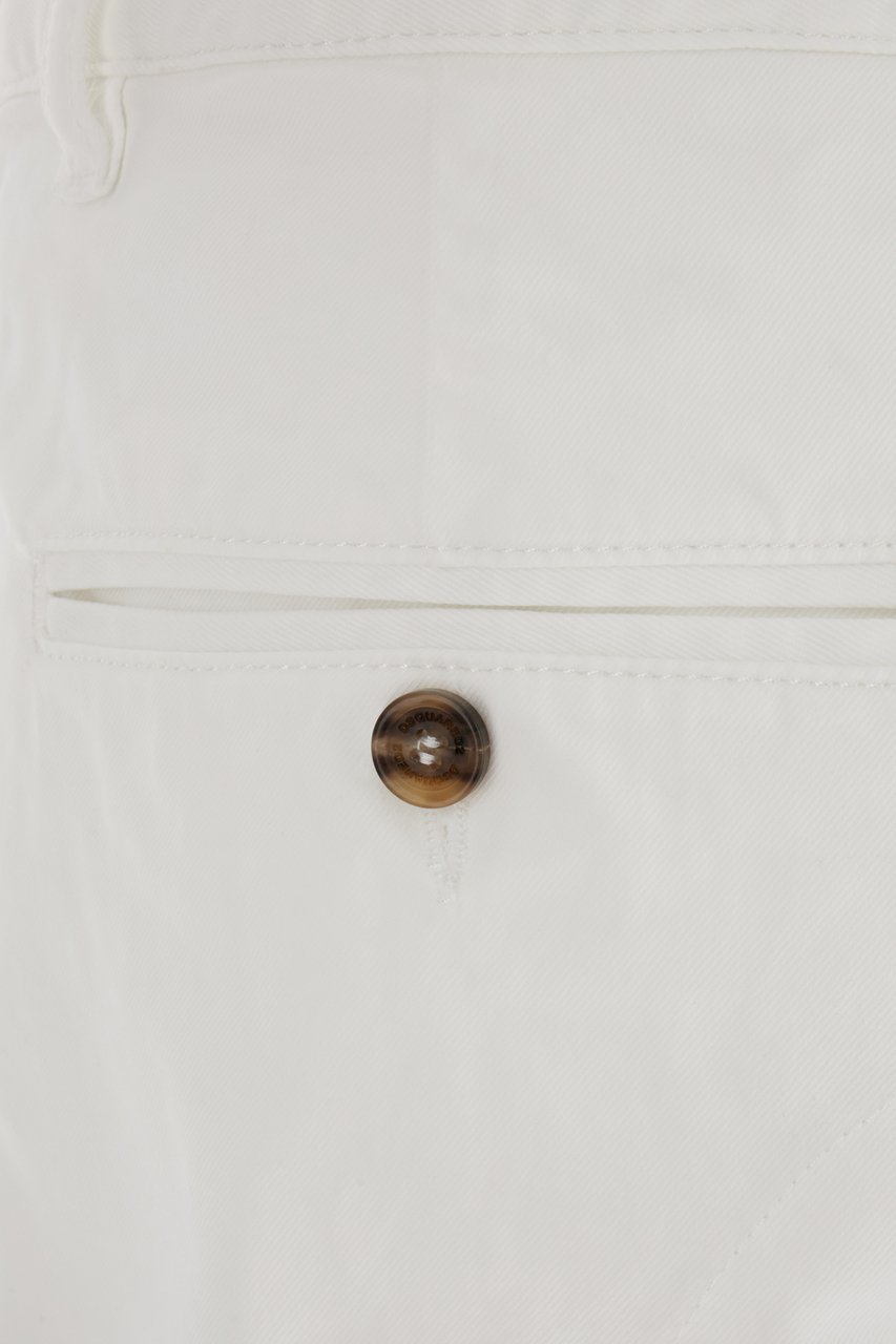 Dsquared2 Dsquared2 White cotton stretch chino pants Wit