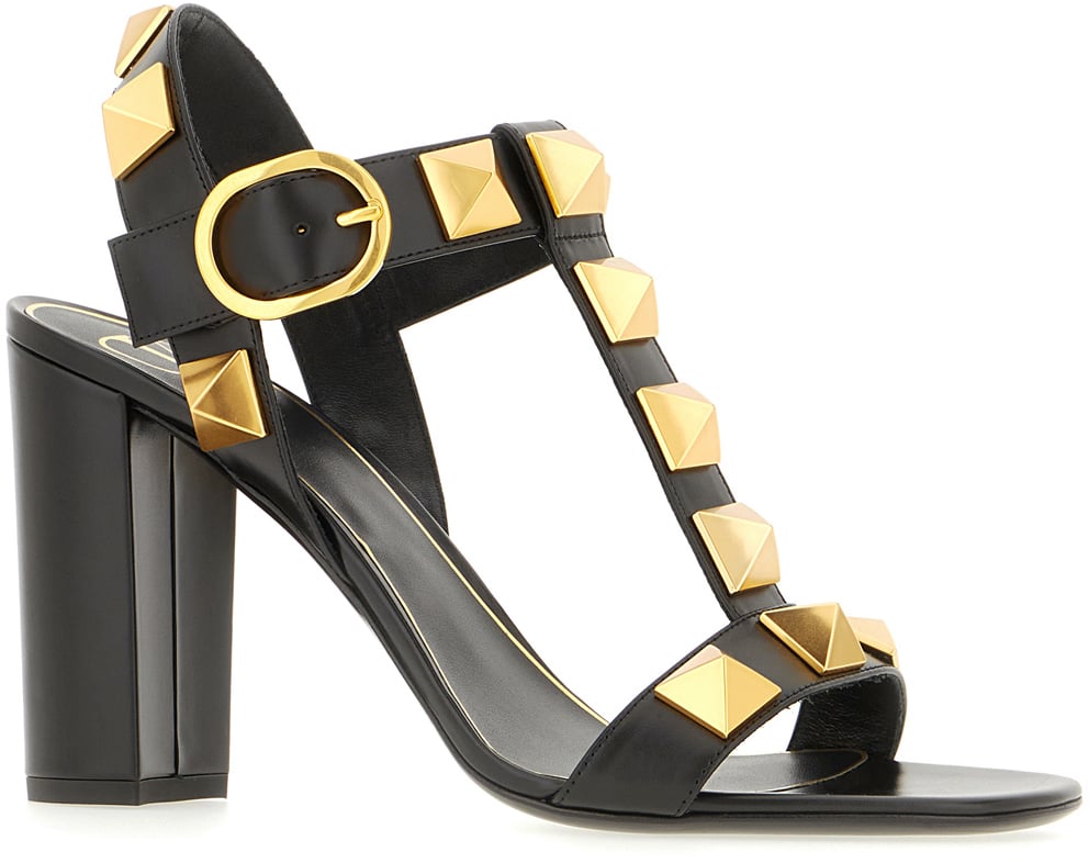 Valentino Valentino Garavani Roman Stud Sandals Zwart