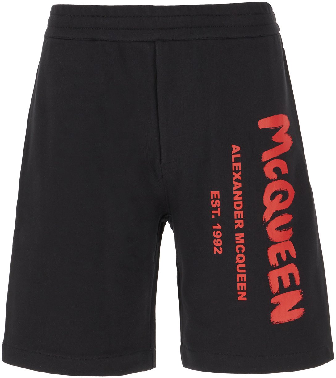 Alexander McQueen Alexander McQueen Black cotton bermuda shorts Zwart