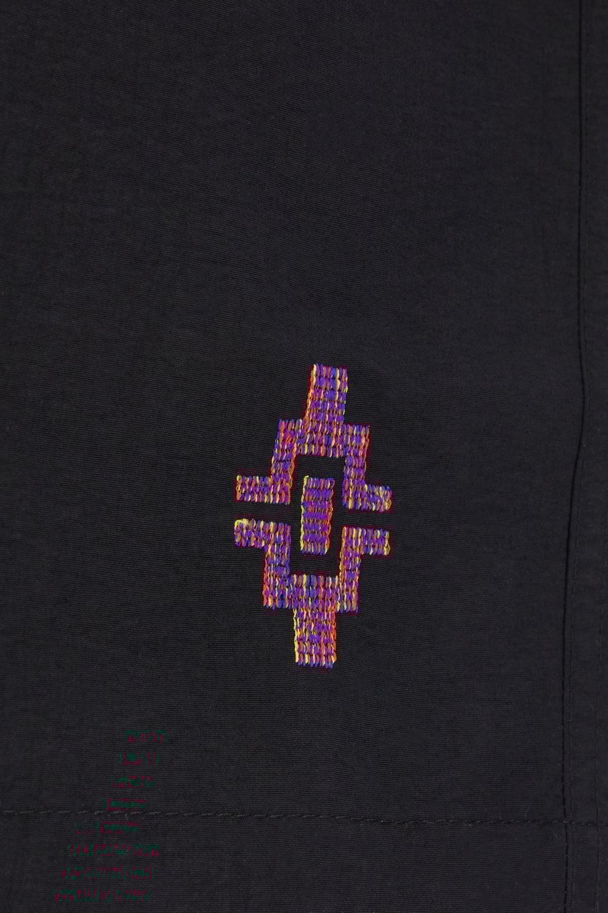Marcelo Burlon Marcelo Burlon Black nylon bermuda shorts Zwart