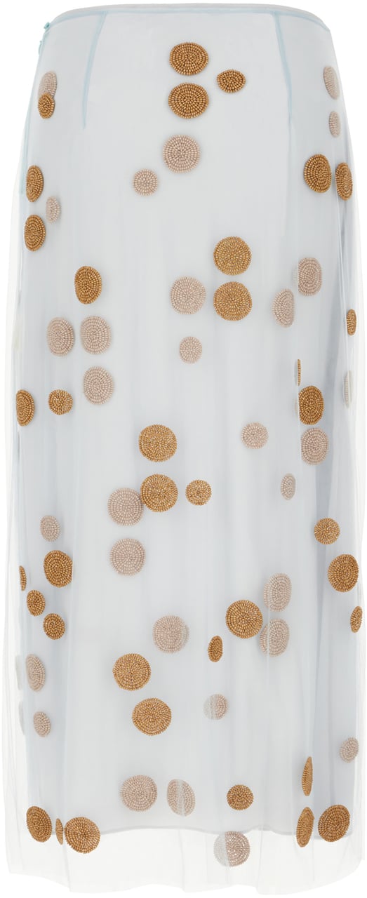 Fendi Fendi Pastel light blue tulle skirt Lichtblauw