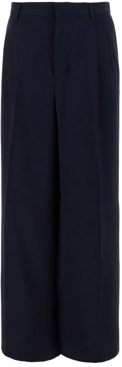 AMI Paris AMI Paris Midnight blue viscose blend pants Blauw