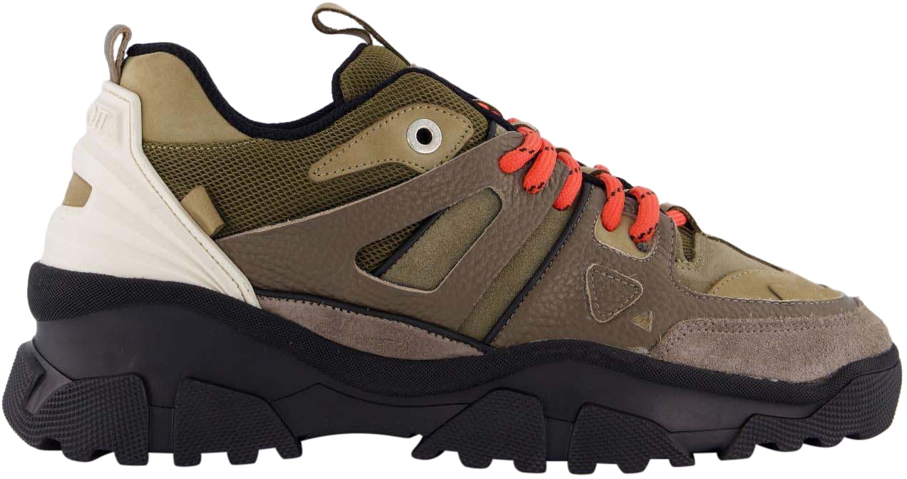Mason Garments Heren Genova Multi Sneaker Groen Groen
