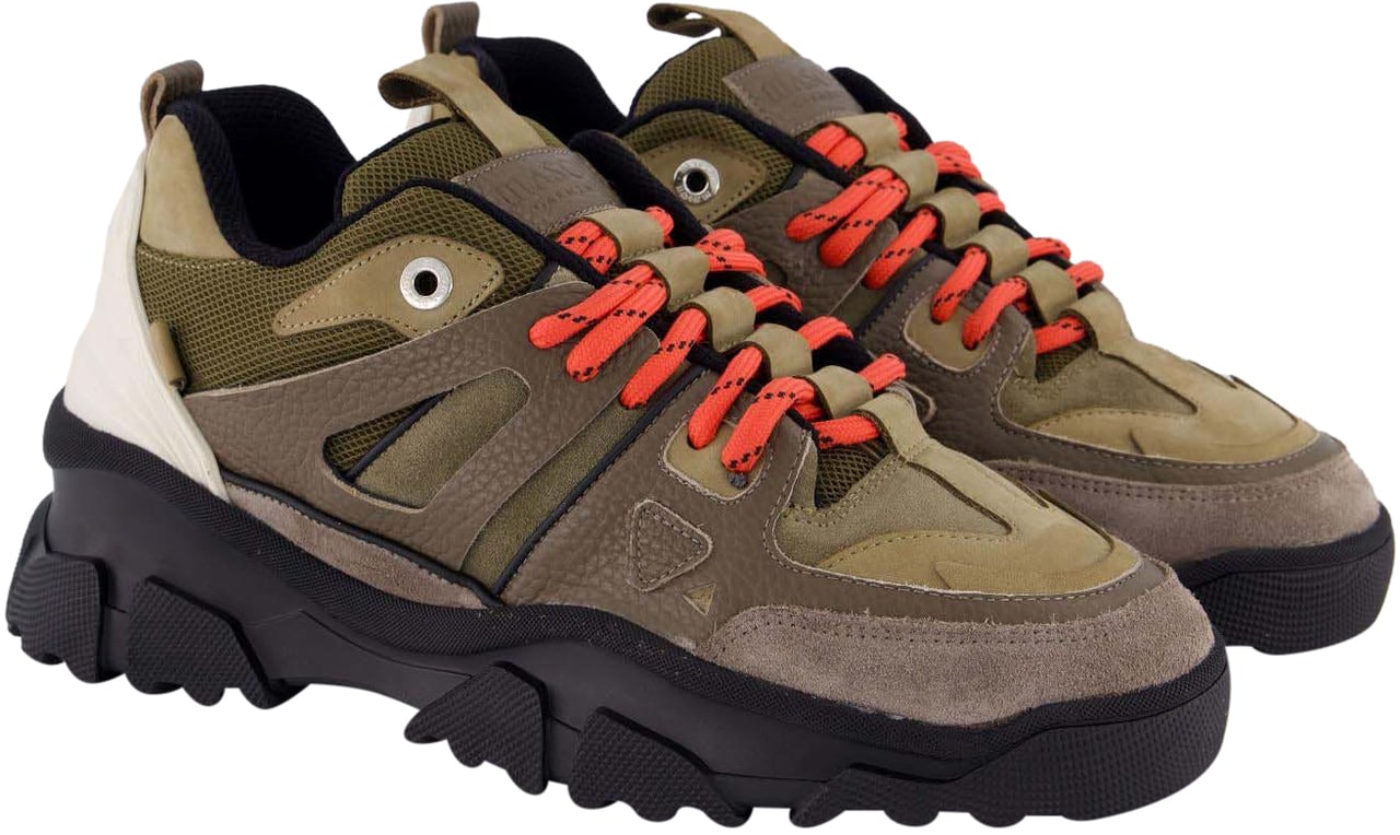 Mason Garments Heren Genova Multi Sneaker Groen Groen