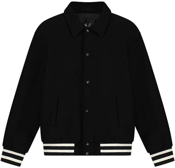 Malelions Malelions Men Signature Varsity Jacket Zwart