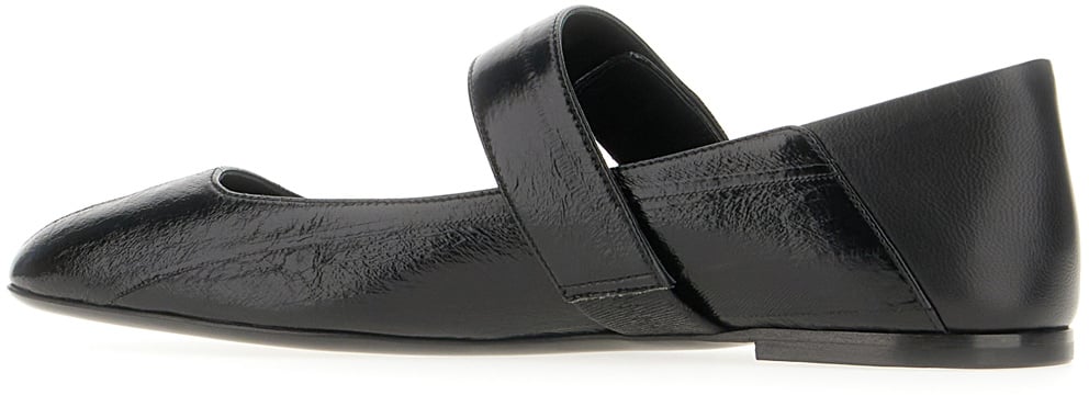 Valentino Valentino Black leather ballerinas Zwart