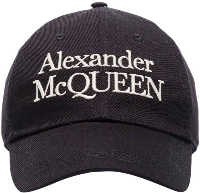 Alexander McQueen Logo Baseball Cap Zwart