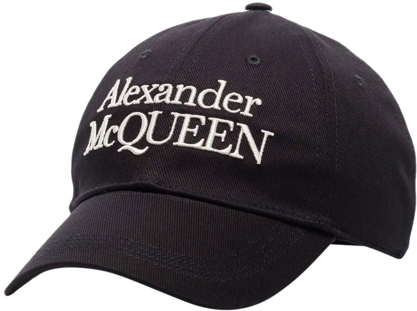 Alexander McQueen Logo Baseball Cap Zwart