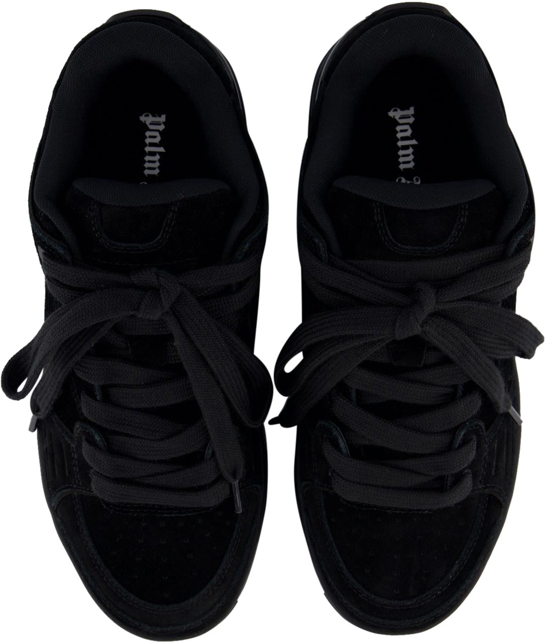 Palm Angels Heren Venice Suede Sneakers Zwart Zwart
