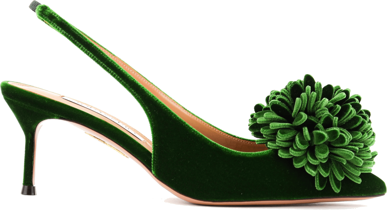 Aquazzura Couturier Sling 65 Pump Malachite Groen