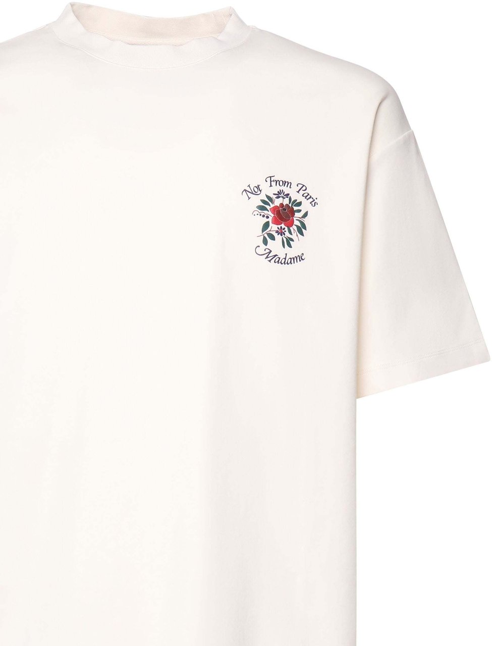Drôle de Monsieur T-Shirt con Logo Wit