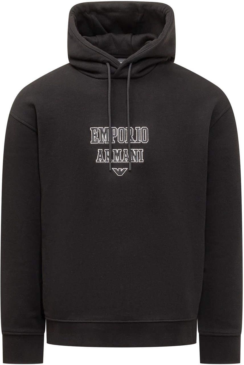 Emporio Armani Felpa con Cappuccio Zwart