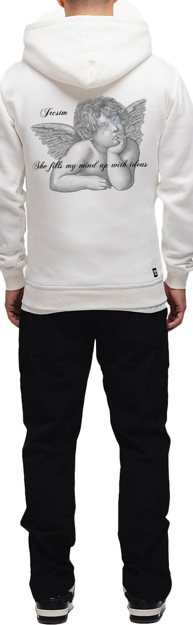 JORCUSTOM Angel Slim Fit Hoodie White Wit