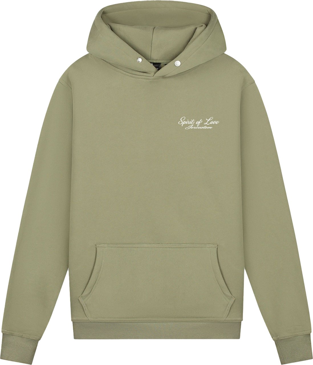 JORCUSTOM SpiritOfLove Slim Fit Hoodie Olive Groen