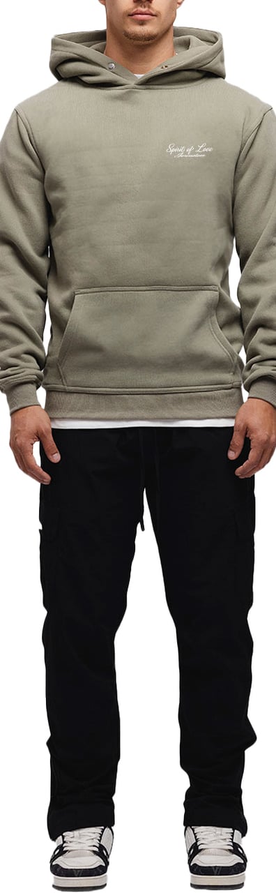 JORCUSTOM SpiritOfLove Slim Fit Hoodie Olive Groen