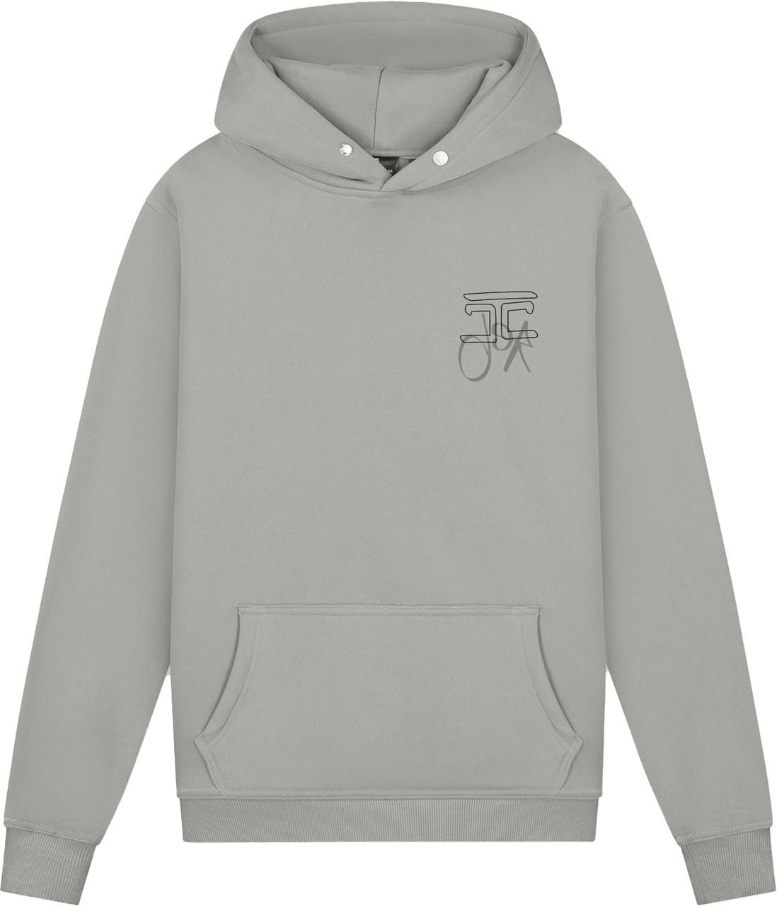 JORCUSTOM Future Slim Fit Hoodie GlacierGrey Grijs
