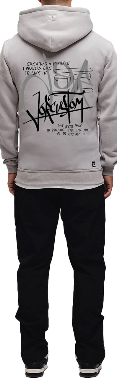 JORCUSTOM Future Slim Fit Hoodie GlacierGrey Grijs